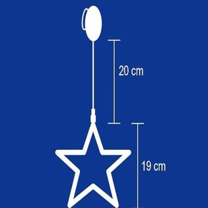 Fönsterdekoration 8xLED/3xAA