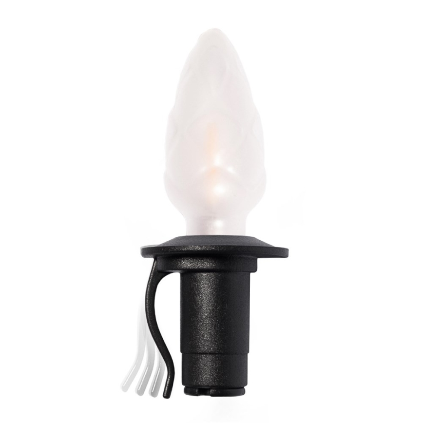Förlängningsbar LED utomhusslinga CONE FILAMENT 20xE10 14m flerfärgad/varmvit IP44, Tillverkad i EU