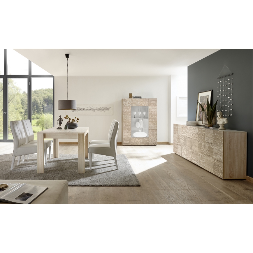 Förlängningsbart matbord ARIA i Sonoma-ek