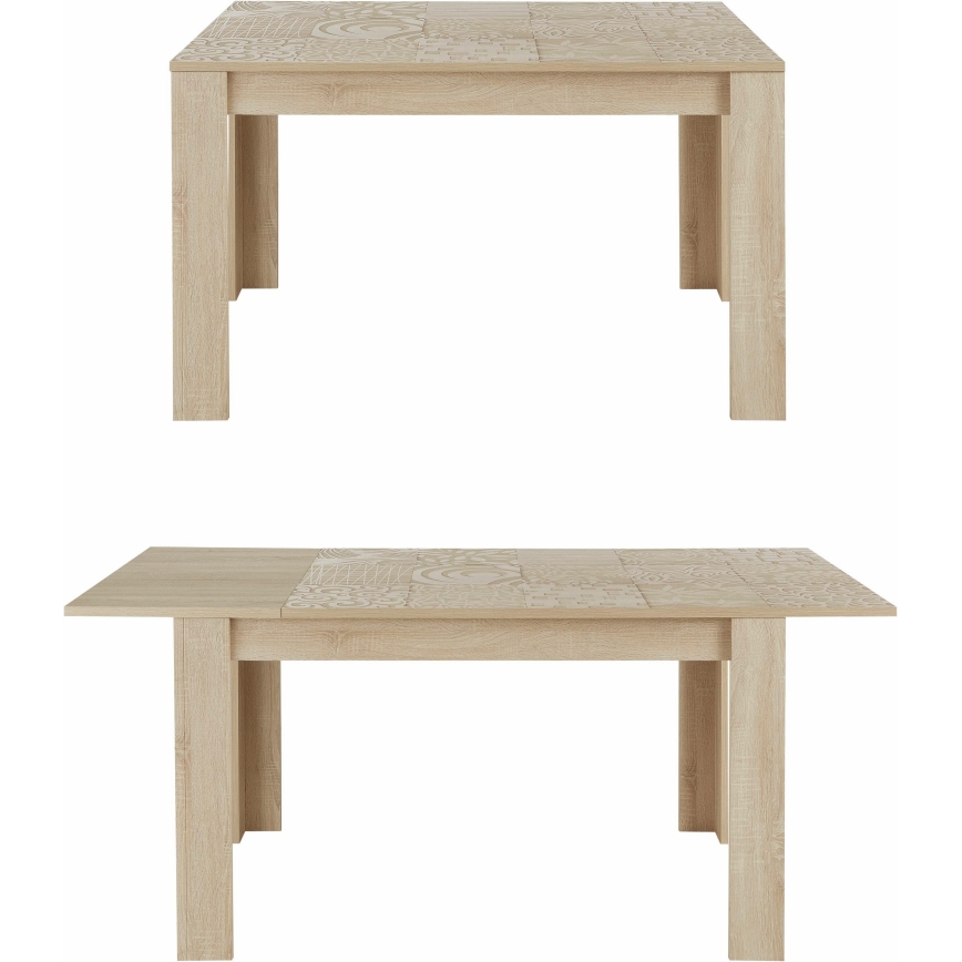 Förlängningsbart matbord ARIA i Sonoma-ek