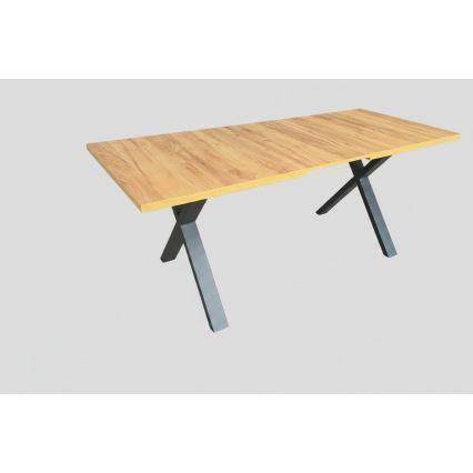 Förlängningsbart matbord DOMO 150/190x80 cm ek craft/svart