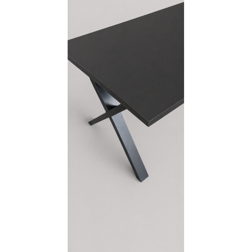 Förlängningsbart matbord DOMO 150/190x80 cm svart