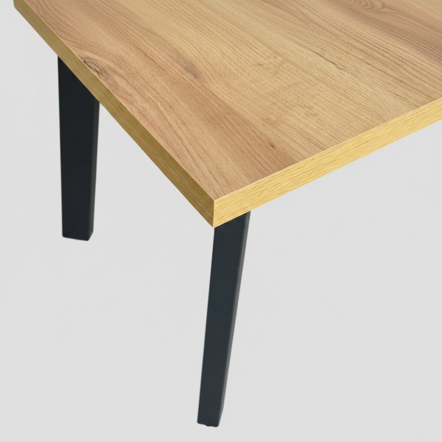 Förlängningsbart matbord KERNO 150/190x80 cm ek craft/svart