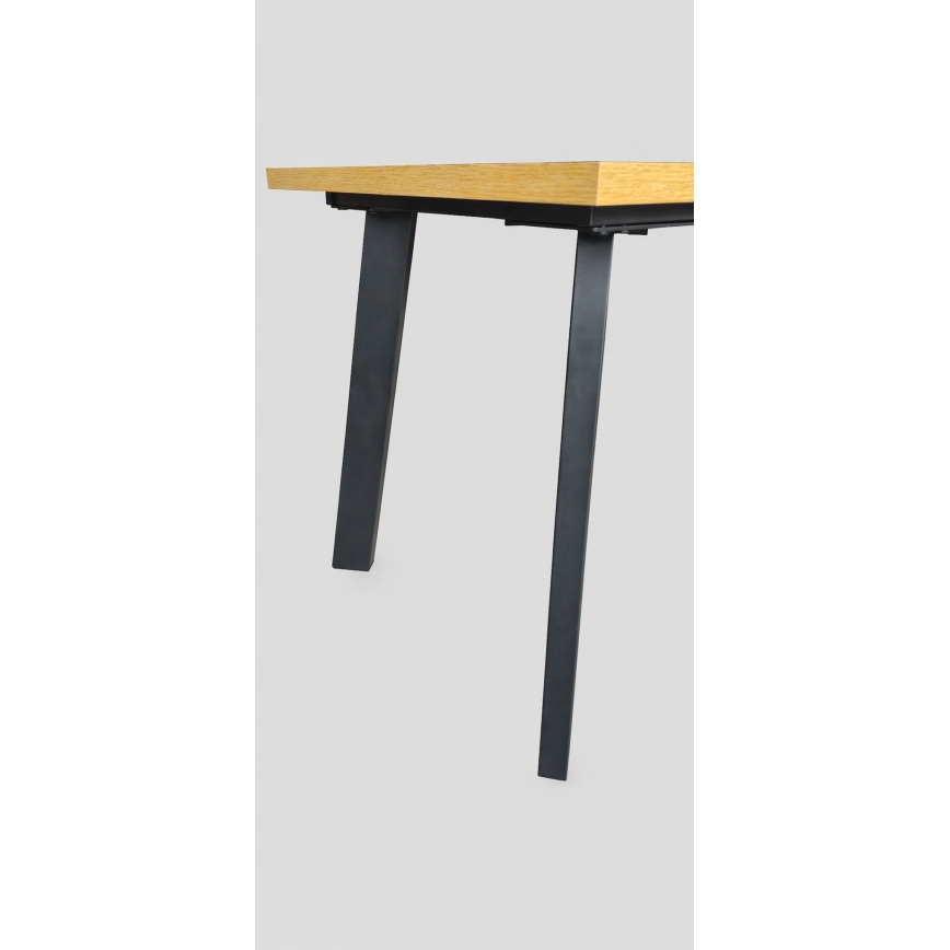 Förlängningsbart matbord KERNO 150/190x80 cm ek craft/svart