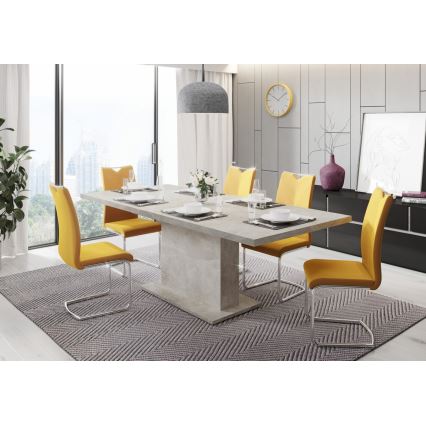 Förlängningsbart matbord STRAP, betonggrå