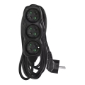 Förlängningskabel 3-polig 5m svart