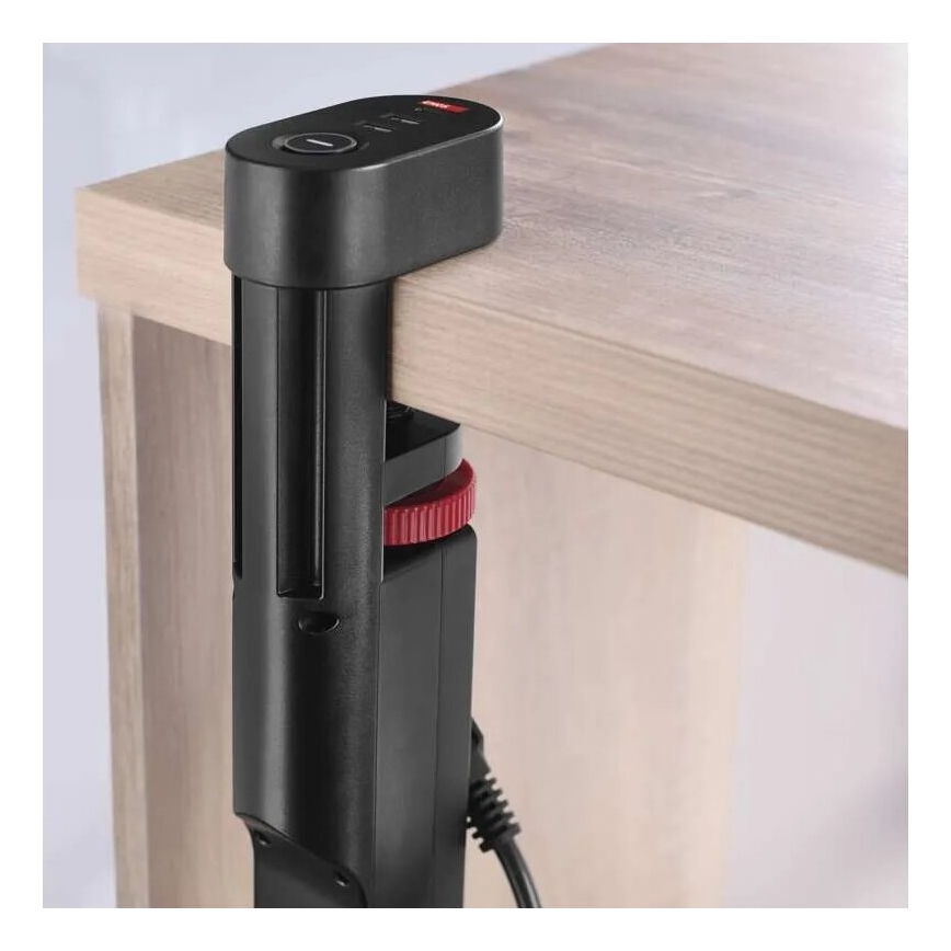 Förlängningskabel med attachment to bord 3Z + 3xUSB 1,5m svart