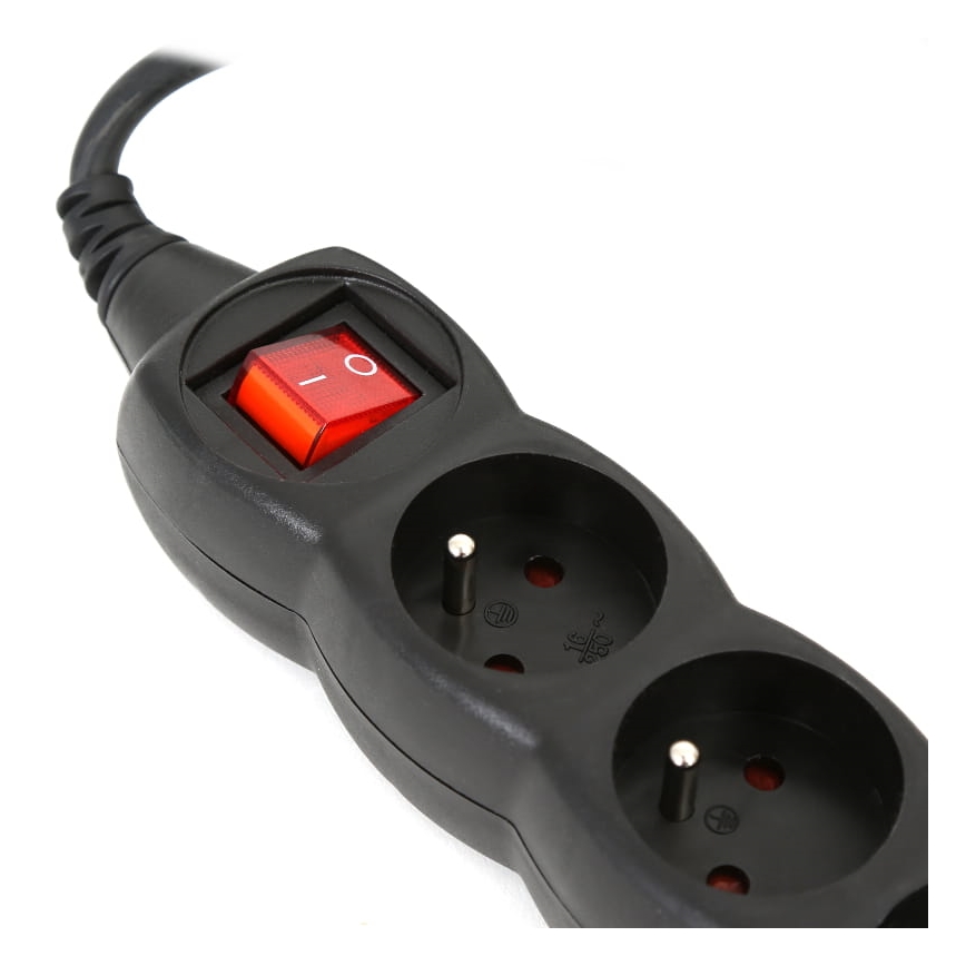 Förlängningskabel med brytare 5Z Type E 3m svart