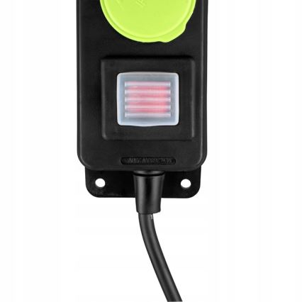 Förlängningskabel med strömbrytare, 3 uttag, 20 m, IP44