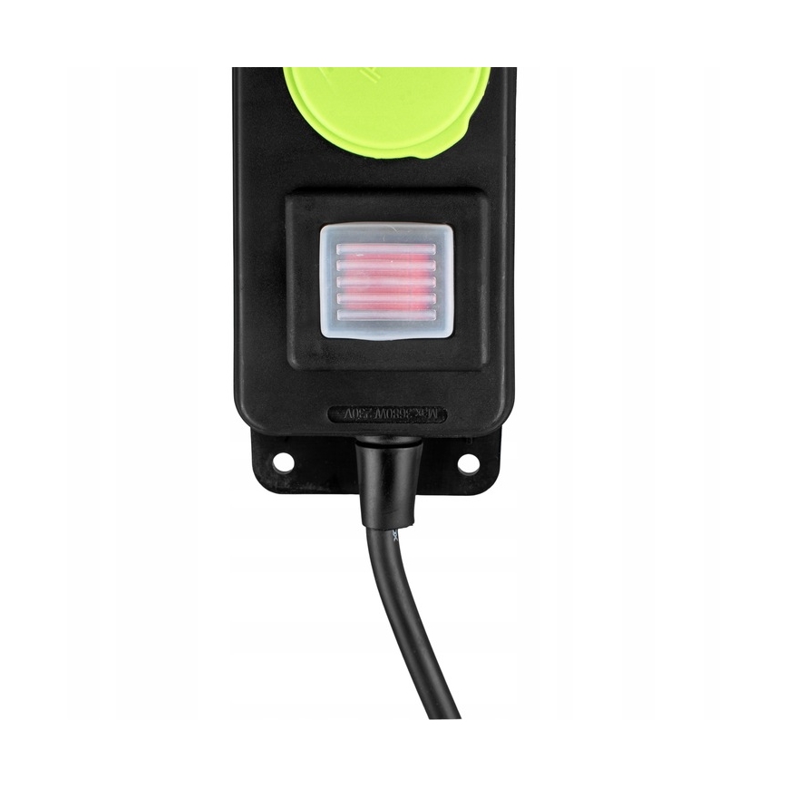 Förlängningskabel med strömbrytare, 3 uttag, 20 m, IP44