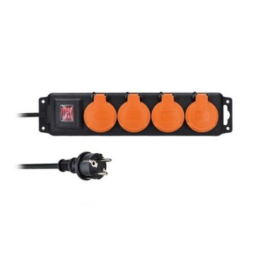 Förlängningskabel med strömbrytare 4-polig 3m IP44