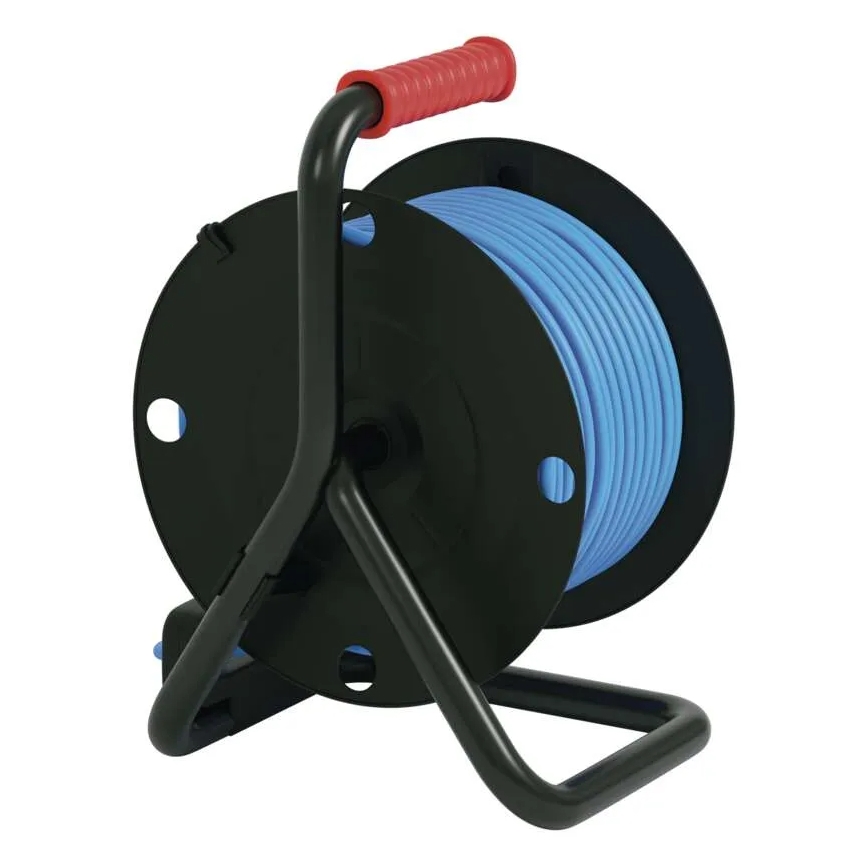 Förlängningskabel på trumma med 4 uttag 25m silikon IP44