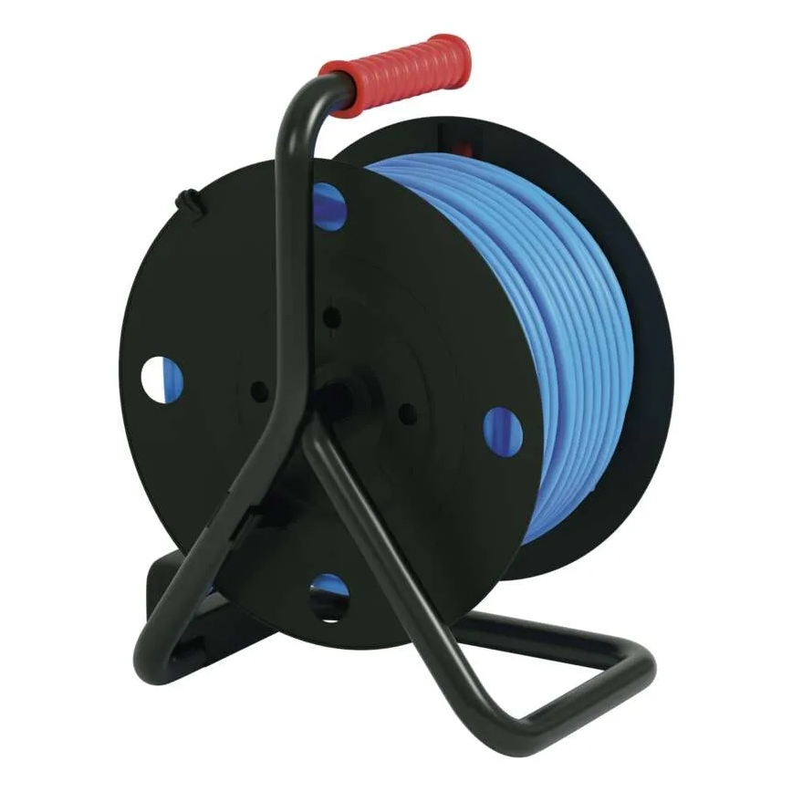 Förlängningskabel på trumma med 4 uttag 50m silikon IP44