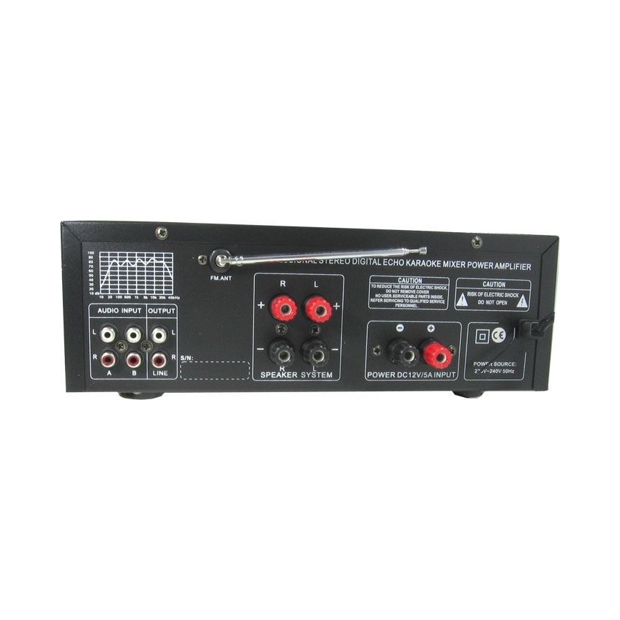 Förstärkare med equalizer och MP3-spelare + fjärrkontroll