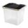 Förvaringsbox 36 l svart/genomskinlig