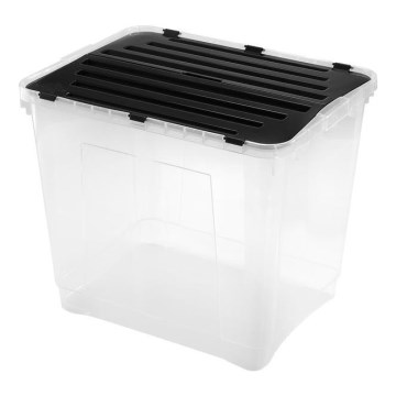 Förvaringsbox DRAGON 100 l svart/genomskinlig