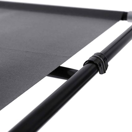 Förvaringsgarderob i tyg med hyllor och klädstång MATIS 150x175 cm grå