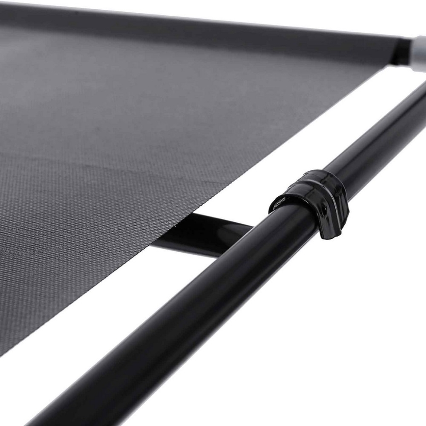 Förvaringsgarderob i tyg med hyllor och klädstång MATIS 150x175 cm grå