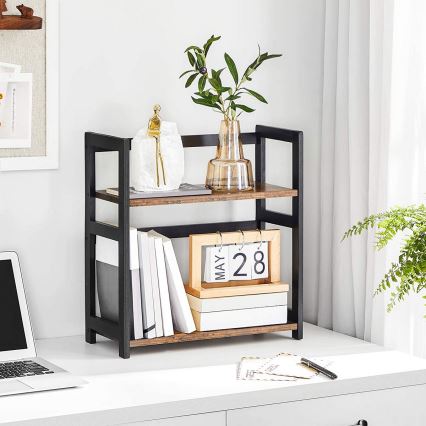 Förvaringshylla MARGE brun/svart