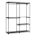 Förvaringsskåp med hyllor och klädstång MATIS 138x182 cm svart