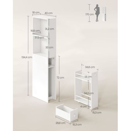 Förvaringsskåp NALA, vitt