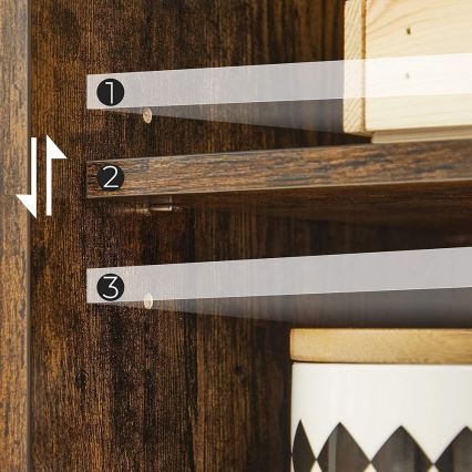 Förvaringsskåp RENE, brunt