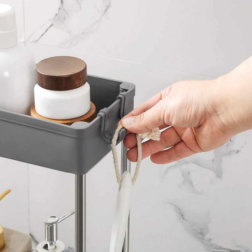 Förvaringsvagn på hjul MARGE, grå