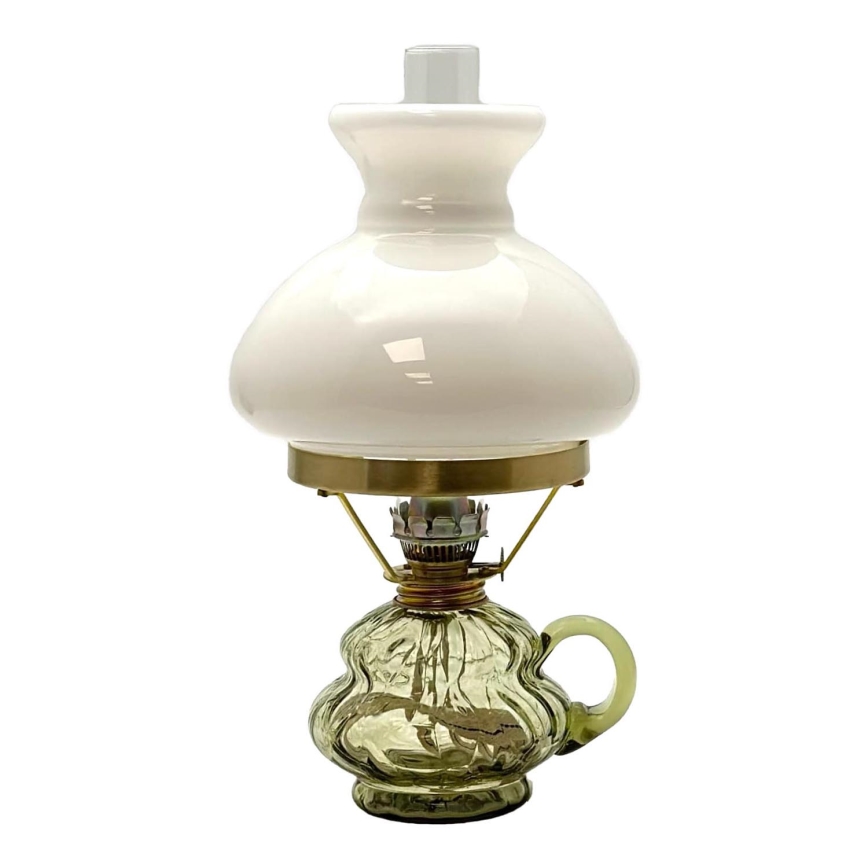 Fotogenlampa ANNA 33 cm skogsgrön stor krakle