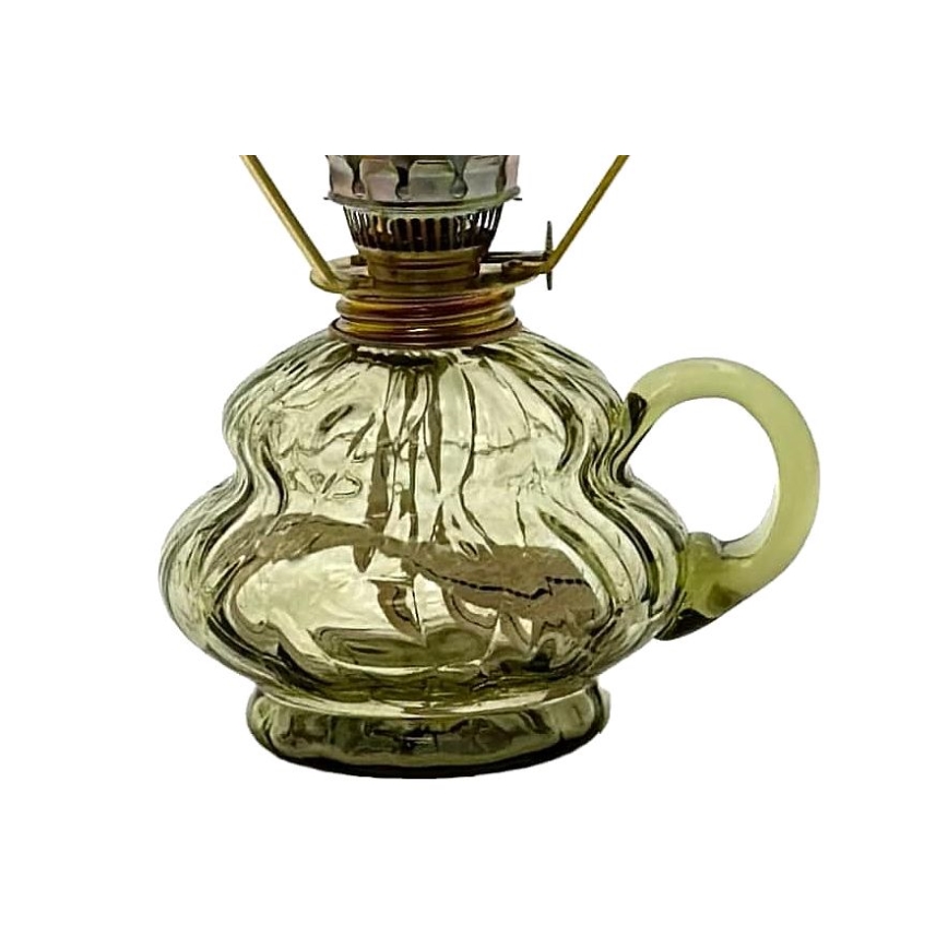 Fotogenlampa ANNA 33 cm skogsgrön stor krakle