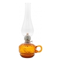 Fotogenlampa MONIKA 34 cm, bärnstensrutigt mönster