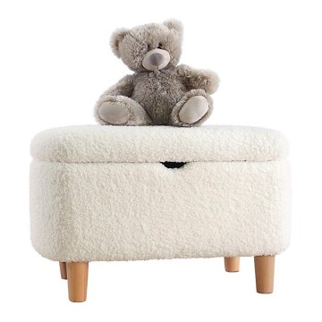 Fotpall PIXI 37x61 cm vit