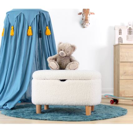 Fotpall PIXI 37x61 cm vit