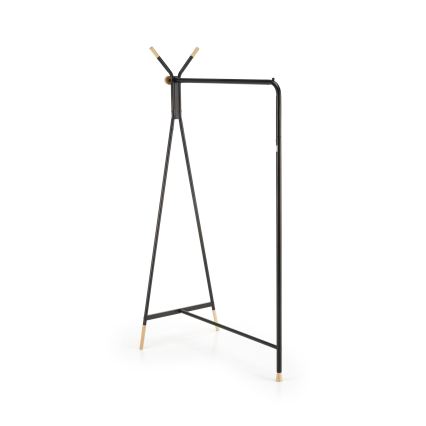 Fristående klädhängare 165x91 cm CHENE, svart/beige