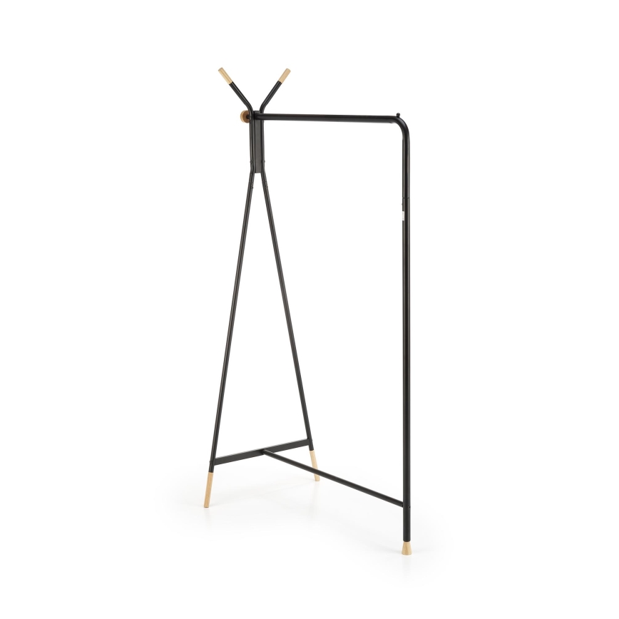 Fristående klädhängare 165x91 cm CHENE, svart/beige