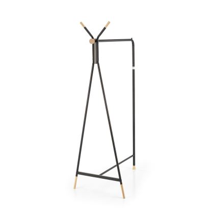 Fristående klädhängare 165x91 cm CHENE, svart/beige