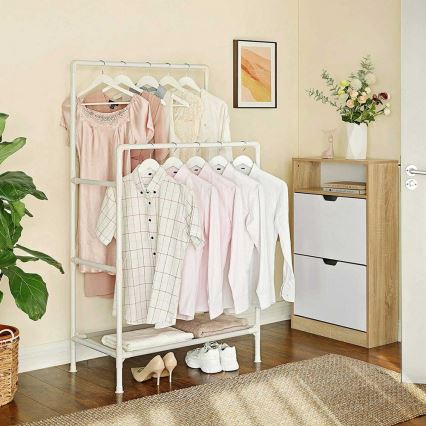 Fristående klädhängare LINEA, vit