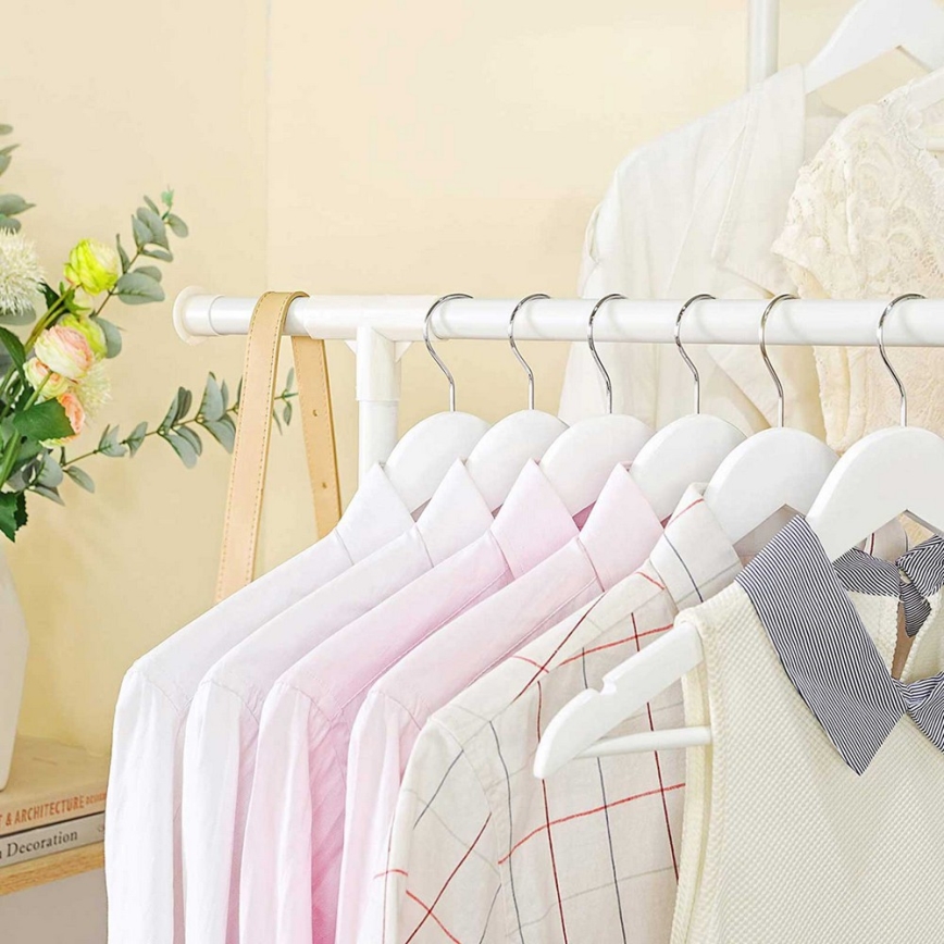 Fristående klädhängare LINEA, vit