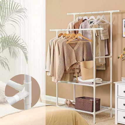 Fristående klädhängare LINEA, vit