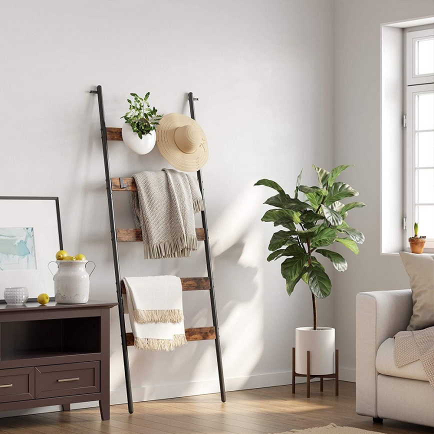 Fristående klädhängare NAVARO, brun/svart