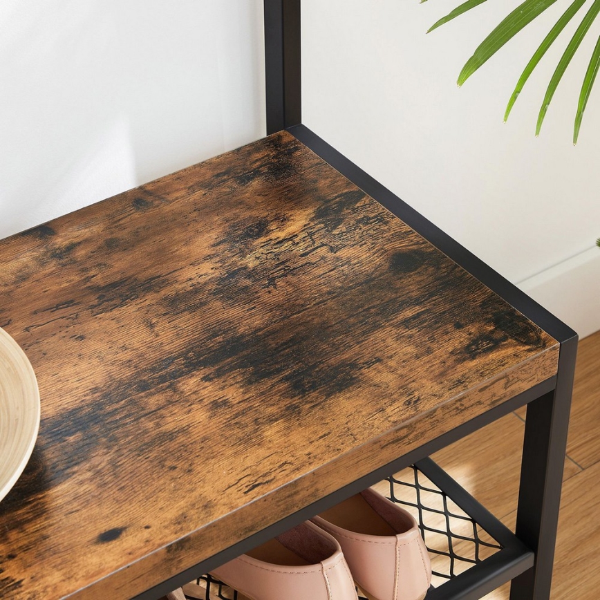 Fristående klädhängare NAVOR, brun/svart