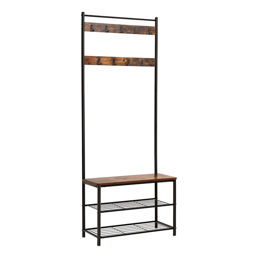 Fristående klädhängare NAVOR brun/svart