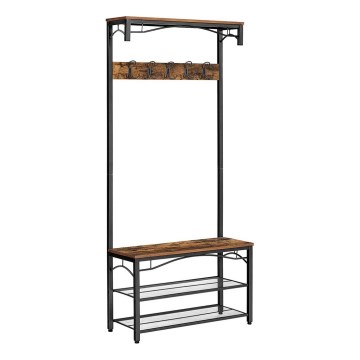 Fristående klädhängare NAVOR brun/svart