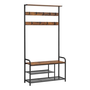 Fristående klädhängare NAVOR brun/svart