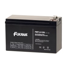 FUKAWA FW 7.2-12 F2U - Blyackumulator 12V/7.2Ah/faston 6.3 mm