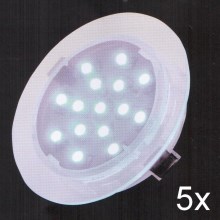 Fulgur 21073 - KIT 5x LED hängande taklampa för badrum ELESPOT 1xLED/0,7W/230V IP44