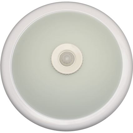 Fulgur s-22941 - Taklampa med rörelse- och skymningssensor DARINA 2xE27/40W/230V Ø 30 cm vit