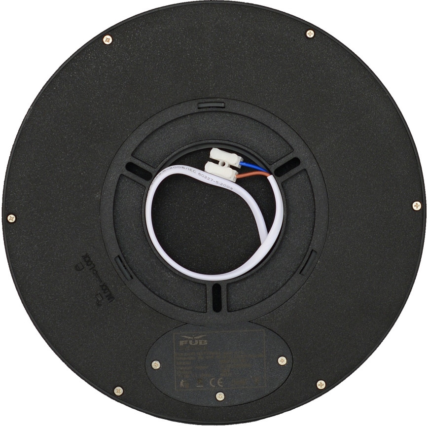 Fulgur s-42585 - LED taklampa med rörelsedetektor NOMY-S LED/18W/230V 3000/4000/6000K IP40 diameter 23 cm svart