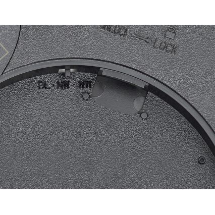 Fulgur s-42585 - LED taklampa med rörelsedetektor NOMY-S LED/18W/230V 3000/4000/6000K IP40 diameter 23 cm svart