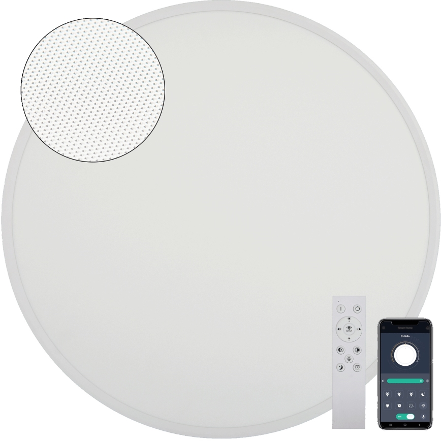 Fulgur s-43058 - Dimbar LED-takarmatur NOMY LED/50W/230V 3000-6500K Ø 60 cm UGR19 IP40 Wi‑Fi vit + fjärrkontroll