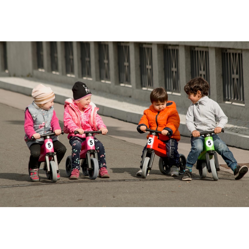 Funny Wheels - 2 i 1 balanscykel RIDER SPORT röd/svart